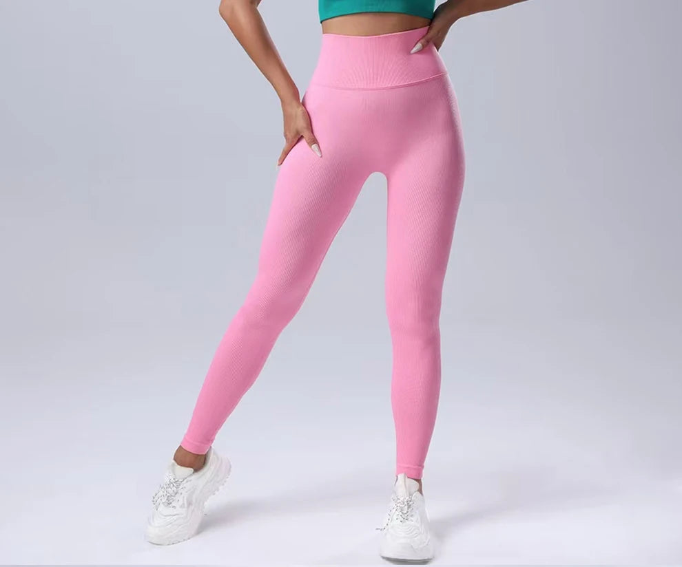 Women V Back Seamless Leggings Gym Outfit Fitness leggings Outdoor Yoga Pants Push Up Tights running leggings