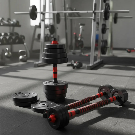 Juego De Ejercicios Con Mancuernas Ajustable 20 Kg Color Negro