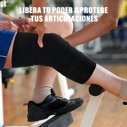 1 Par Vendas Elasticas Para Las Rodillas Vendas Elasticas Rodilleras Knee Wraps Elastica Rodilleras Gym 2m Negro Hoovoo