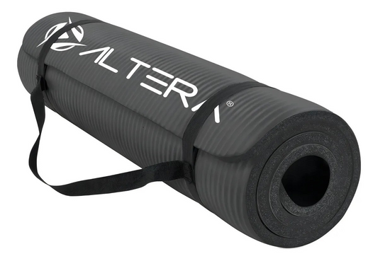 Tapete Yoga,gimnacio Portatil Ejercicio Pilates Correa Transportadora Color Negro Medianoche