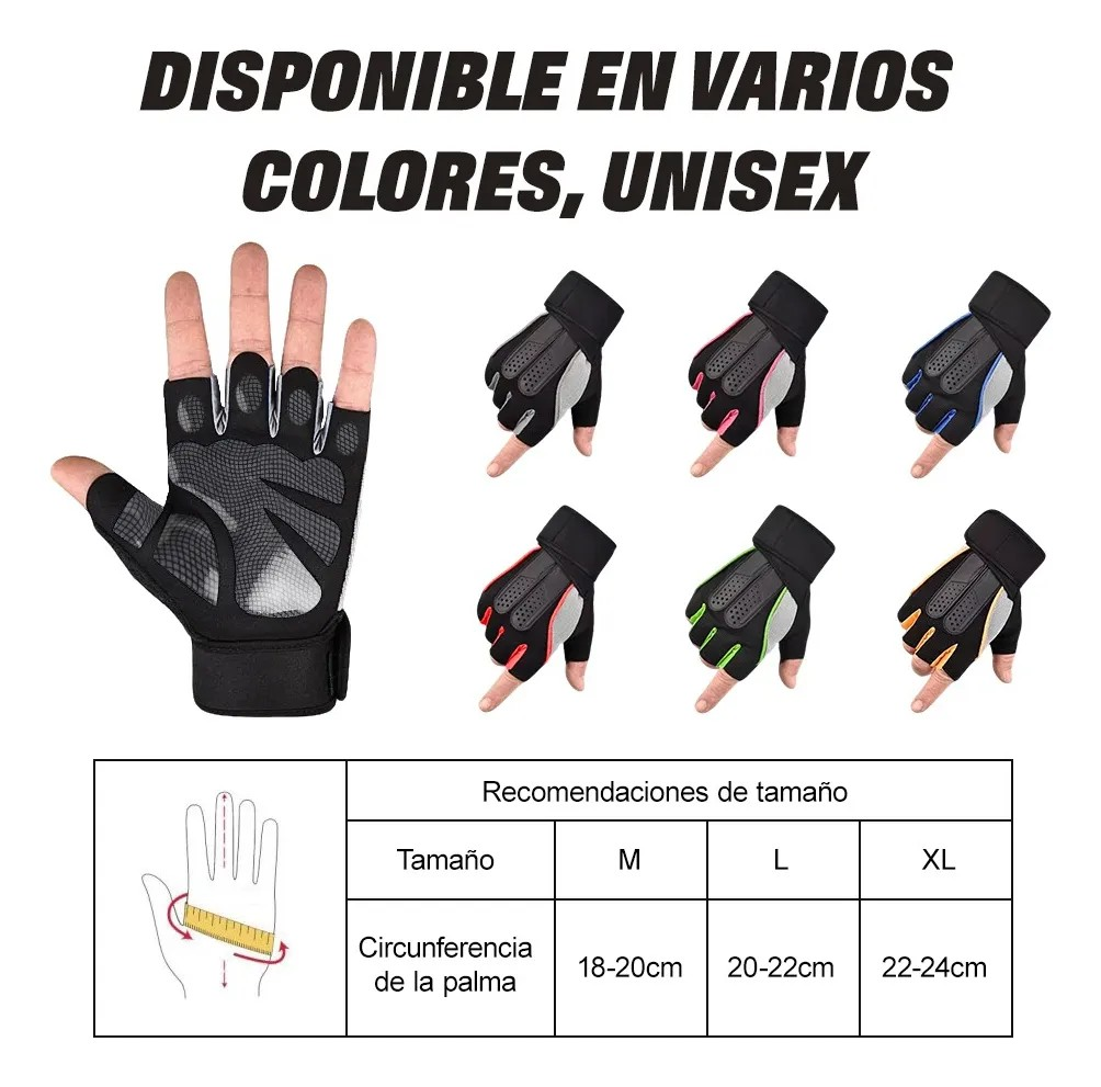 Guantes Para Gym & Crossfit - Unisex -levantamiento De Pesas