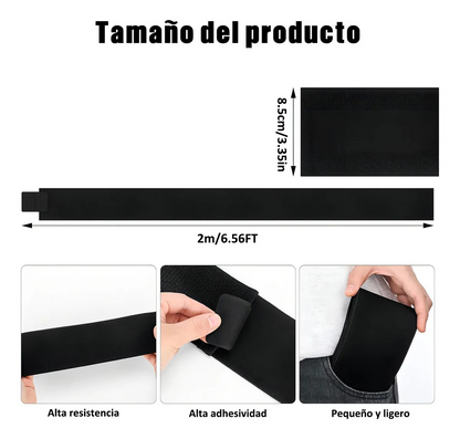 1 Par Vendas Elasticas Para Las Rodillas Vendas Elasticas Rodilleras Knee Wraps Elastica Rodilleras Gym 2m Negro Hoovoo