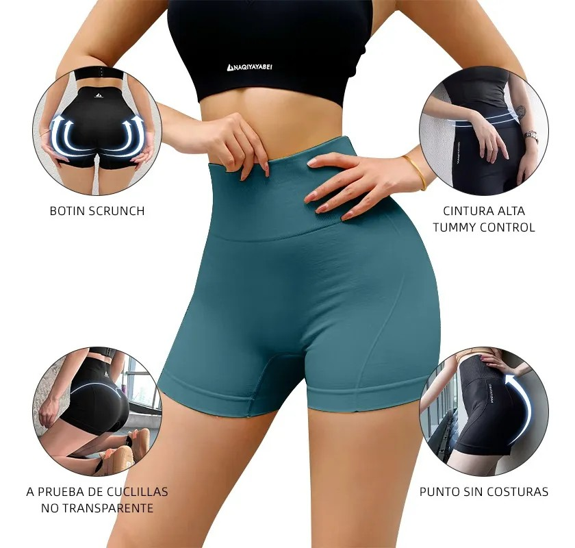 Shorts Deportivos Mujer Para Yoga Gym Dama Fitness Sexy