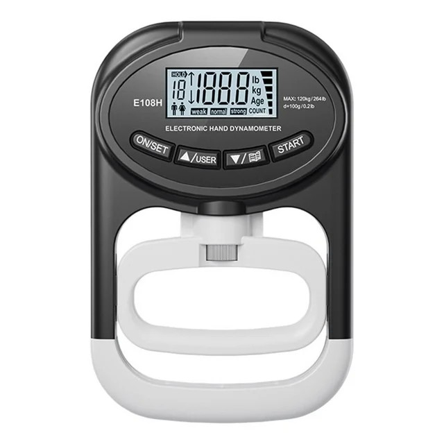 Dinamómetro electrónico portátil para medir la fuerza de agarre, recargable por USB, adecuado para diversas actividades de entrenamiento