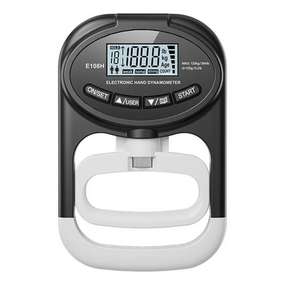 Dinamómetro electrónico portátil para medir la fuerza de agarre, recargable por USB, adecuado para diversas actividades de entrenamiento